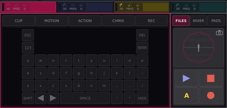 The keyboard in the bar's place