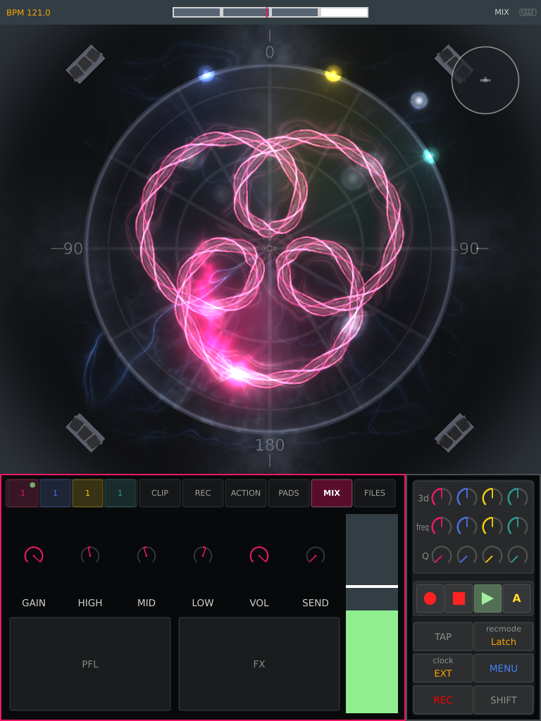 The MIX page of A³ Motion