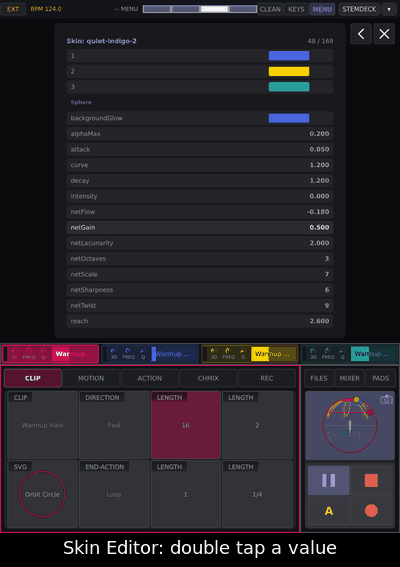 In the Skin Editor double tap netGain, tap + three times, press Escape: the value is back.